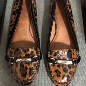 COACH LEOPARD FLATS